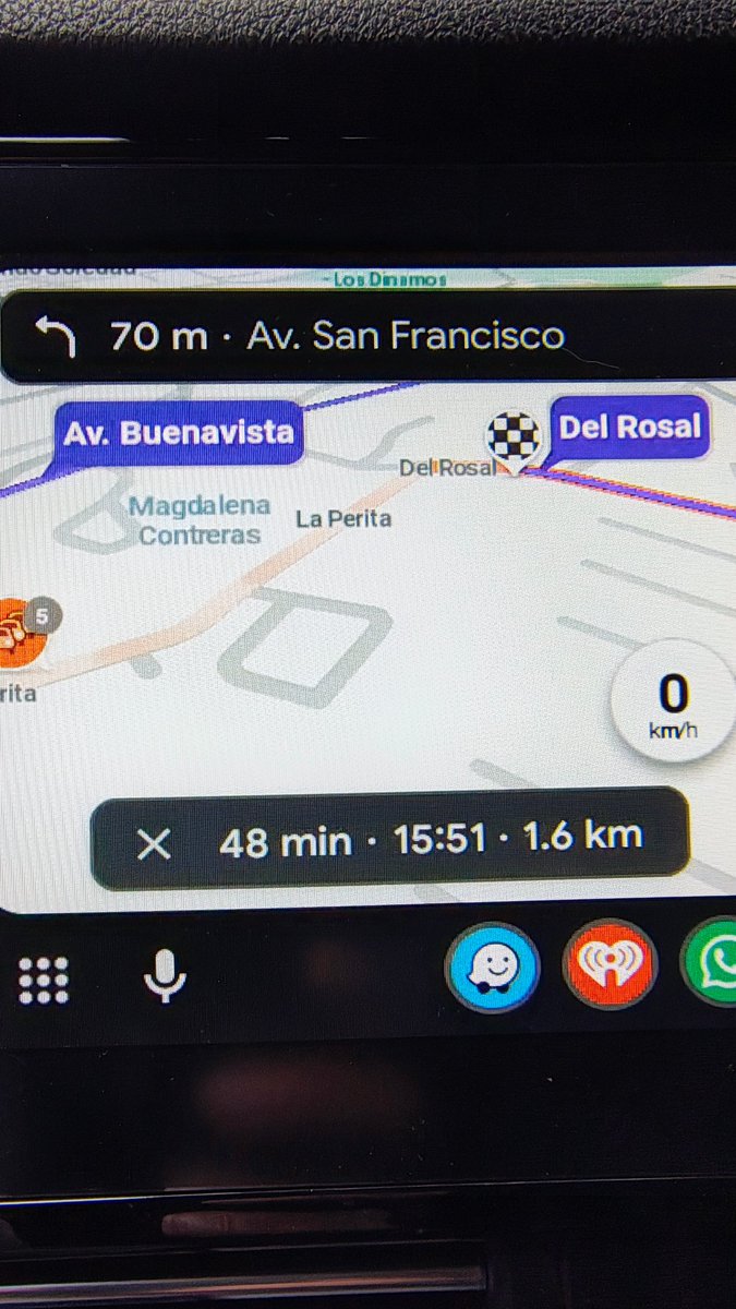 amnolis's tweet photo. @OVIALCDMX está parada la circulación en @ALaMagdalenaC en 1.6 kilometros la aplicación Waze dice que haré 50 minutos. Saben que pasa? https://t.co/1B4owrbYRV