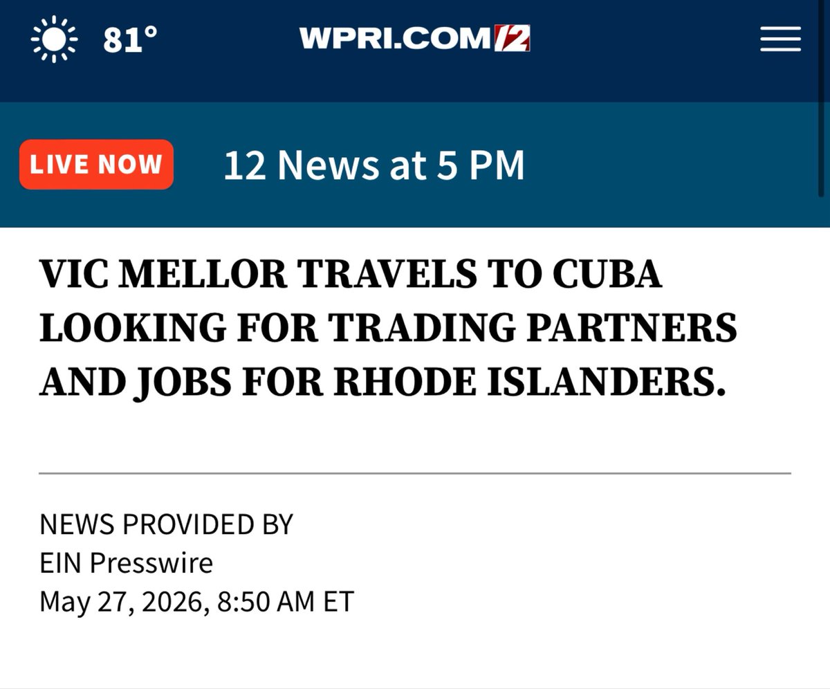 Vic Mellor For Congress RI tweet media