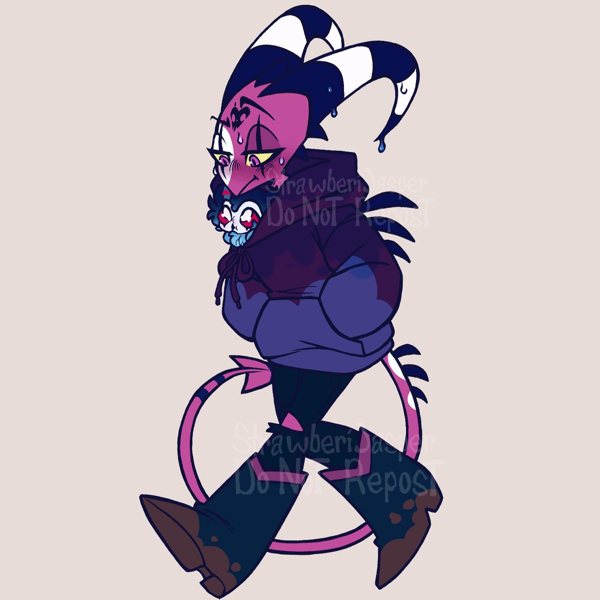 strawberijasper's tweet photo. The boys 🦉🩷♈ (and more secrets :3c) 
#HelluvaBoss #HelluvaBossFanart #Stolitz https://t.co/zc3eUlnCHF