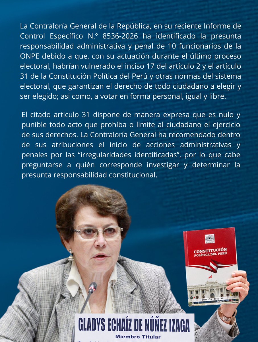 Gladys Echaíz - Congresista de la República tweet media