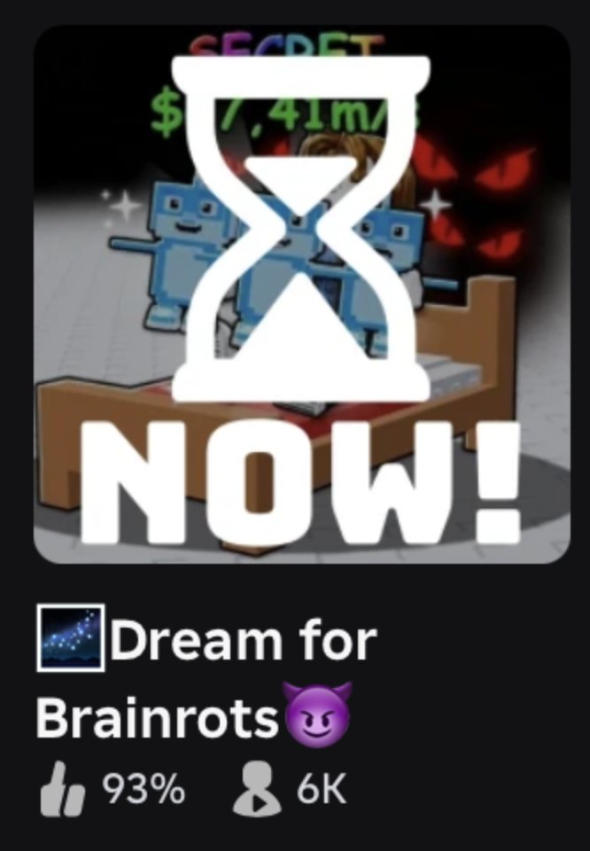 HeartlezDev's tweet photo. Early-algo brainrot game by me &amp; @UnaffectedDev hit 6K CCU during Wednesday admin abuse today! 🤯🔥

Brainrot isn’t cooked — you just gotta make unique ideas 💡🚀

#Roblox #RobloxDev #algorithm #success https://t.co/crXzuXCOJx