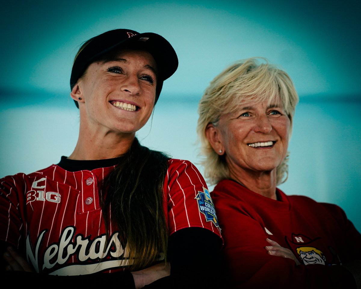 B1Gsoftball's tweet photo. Behind-the-scenes frames from @HuskerSoftball’s #WCWS Media Day 📸 https://t.co/UO8Uadvfdn