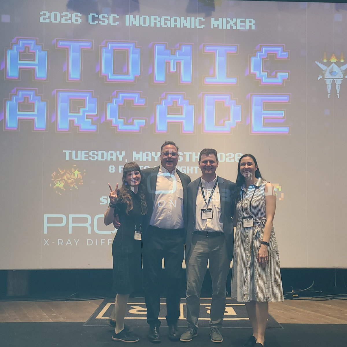 protoxrd's tweet photo. A huge THANK YOU to everyone who came out to the CSC Inorganic Mixer last night! We hope you had a blast at our Atomic Arcade 😊🕹️ #ProtoParty26 

Thanks to @MBRAUNsolutions for their support of the mixer, and to The Rec Room for the fantastic venue, food, and service. https://t.co/GsKGh0qhSL