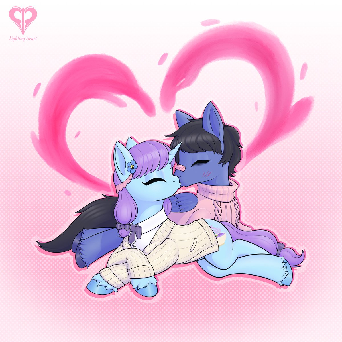 LightingHeartSt's tweet photo. Dos tortolitos dandose un beso bien bonito ✨💖✨

Ya finalmente termine este dibujo del Lighto con Elora, de nuevo gracias a mi compita la Nikichiki por crearle una novia al Lighto jeje, ahora toca desaparecer por otros dos meses en lo que trabajo en más dibujos ouo https://t.co/JHYM7C3kbM