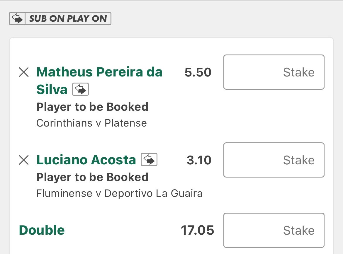 TezTex34's tweet photo. South America 

Cross Game double @ 17.05

Corinthians game Double @ 13.00

Also Covered singles of 

Pereira / Acosta 🟨 https://t.co/Uq3rtRHvxG