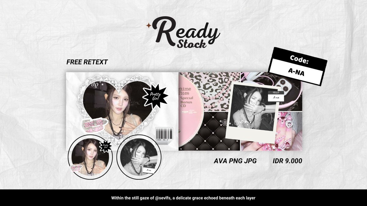 sevlfs's tweet photo. help repost/rt yaaa! makasiii banyakkk🤍       

aku kembali lagi membawa layout ready stock member H2H ( Carmen, Ye-on, A-na ) update terbaru yang siap dibawa pulang melalui dm/tele aku sekarang! price on pict  dan payment by QRIS~    

#zonauang️ #zonajajan #bealanja https://t.co/4dQMvJtBmj