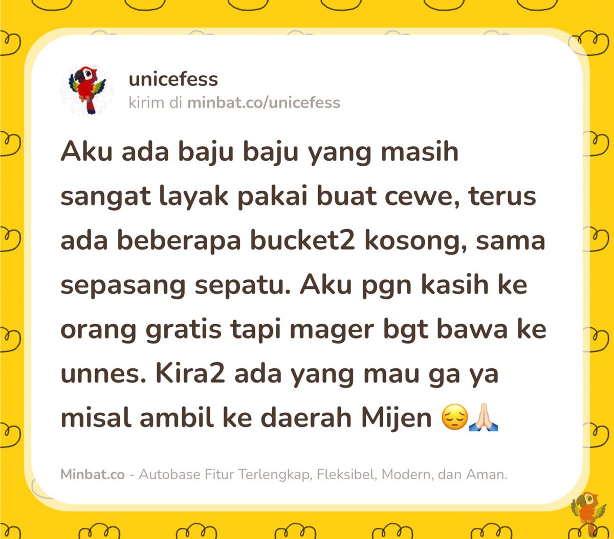 UNNES MENFESS🍌 tweet media