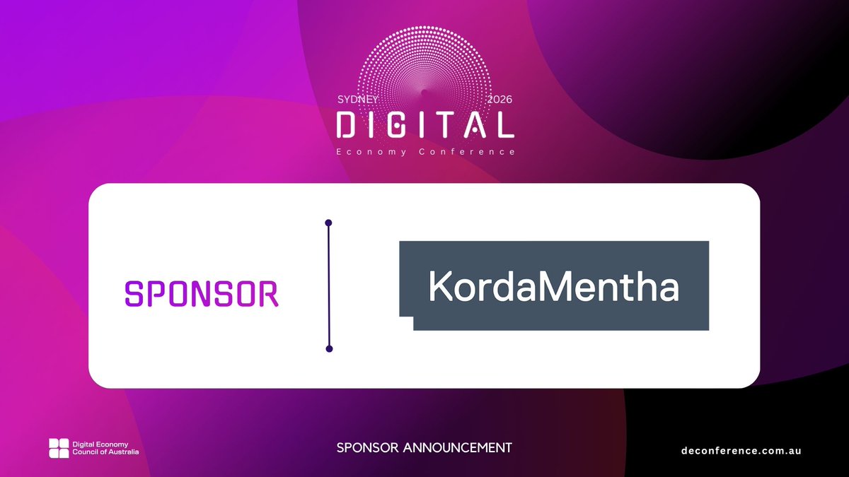 DECAustralia's tweet photo. We are thrilled to welcome @KordaMentha, the leading advisory and investment firm, as a Partner for #DECON2026! 🚀

📅 15-17 June 2026
📍 Sheraton Grand Sydney
🎫 Tickets: https://t.co/8TFwm777qU
🔗 Discover KordaMentha: https://t.co/Tzfy7BLdJi https://t.co/c9RedJgzJE