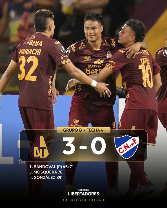 SVargasOK's tweet photo. Máximo respeto por la historia del fútbol uruguayo, pero hoy el fútbol colombiano es superior: paternidad a nivel de clubes y a nivel de selecciones.

Deportes Tolima y Santa Fe ELIMINARON a los colosos del fútbol charrúa, Nacional y Peñarol, respectivamente. 

Además, a nivel de selecciones, la 'Tricolor' despachó en las últimas definiciones mano a mano a 'La Celeste': Mundial 2014 y Copas América 2021 y 2024.

HISTORIA ≠ ACTUALIDAD.
