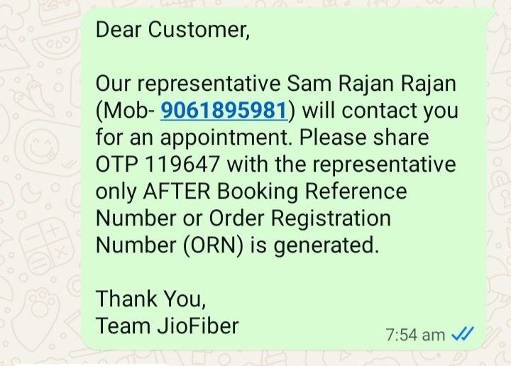 rajaramtcr's tweet photo. @JioCare No response even after booking through app. No revert. Need to install today https://t.co/dJHGU7tTAZ