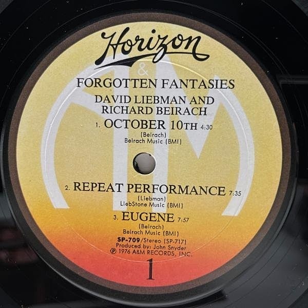 美品!! オリジナル 初版サンライズ DAVID LIEBMAN, RICHARD BEIRACH