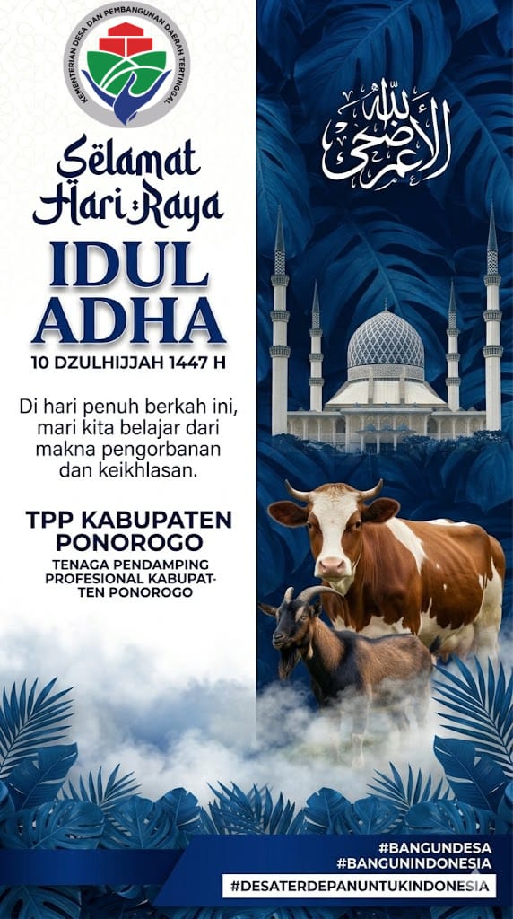 DickyDL1's tweet photo. Segenap Keluarga Besar BPSDMPMDDT mengucapkan Selamat Hari Raya Idul Adha 1447 H 🕌✨

@YandriSusanto
@ARizaPatria
@KemensetnegRI

#KemendesaPDT
#BangunDesaBangunIndonesia
#BPSDMKemendesaPDT https://t.co/lEYsnwuOqp