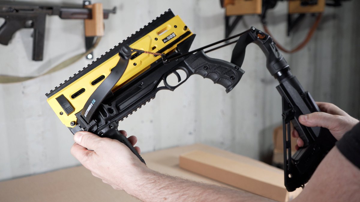 TrueNorthArms's tweet photo. The new Steambow AR-Series B08 has landed at TNA.
A compact tactical crossbow platform that launches 68 caliber rounds including foam balls, polymer rounds, and paintballs — all without needing CO2. 

https://t.co/IJLA8TLLyd https://t.co/6B1JPFeSti