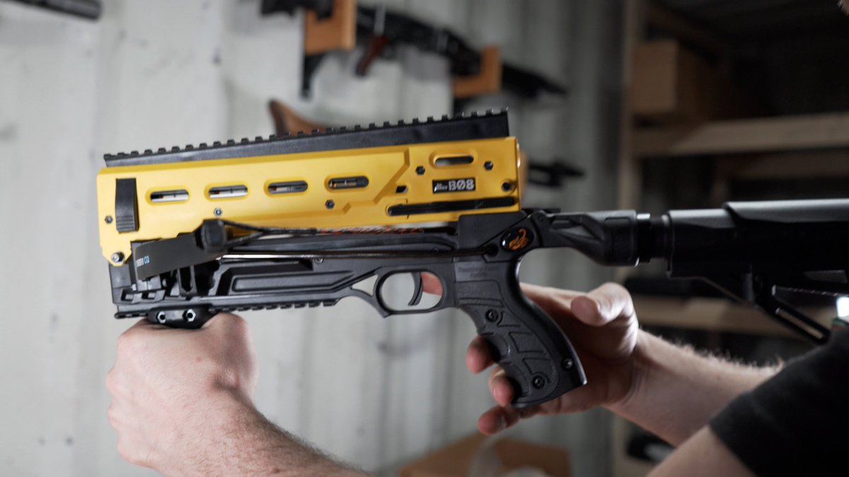 TrueNorthArms's tweet photo. The new Steambow AR-Series B08 has landed at TNA.
A compact tactical crossbow platform that launches 68 caliber rounds including foam balls, polymer rounds, and paintballs — all without needing CO2. 

https://t.co/IJLA8TLLyd https://t.co/6B1JPFeSti