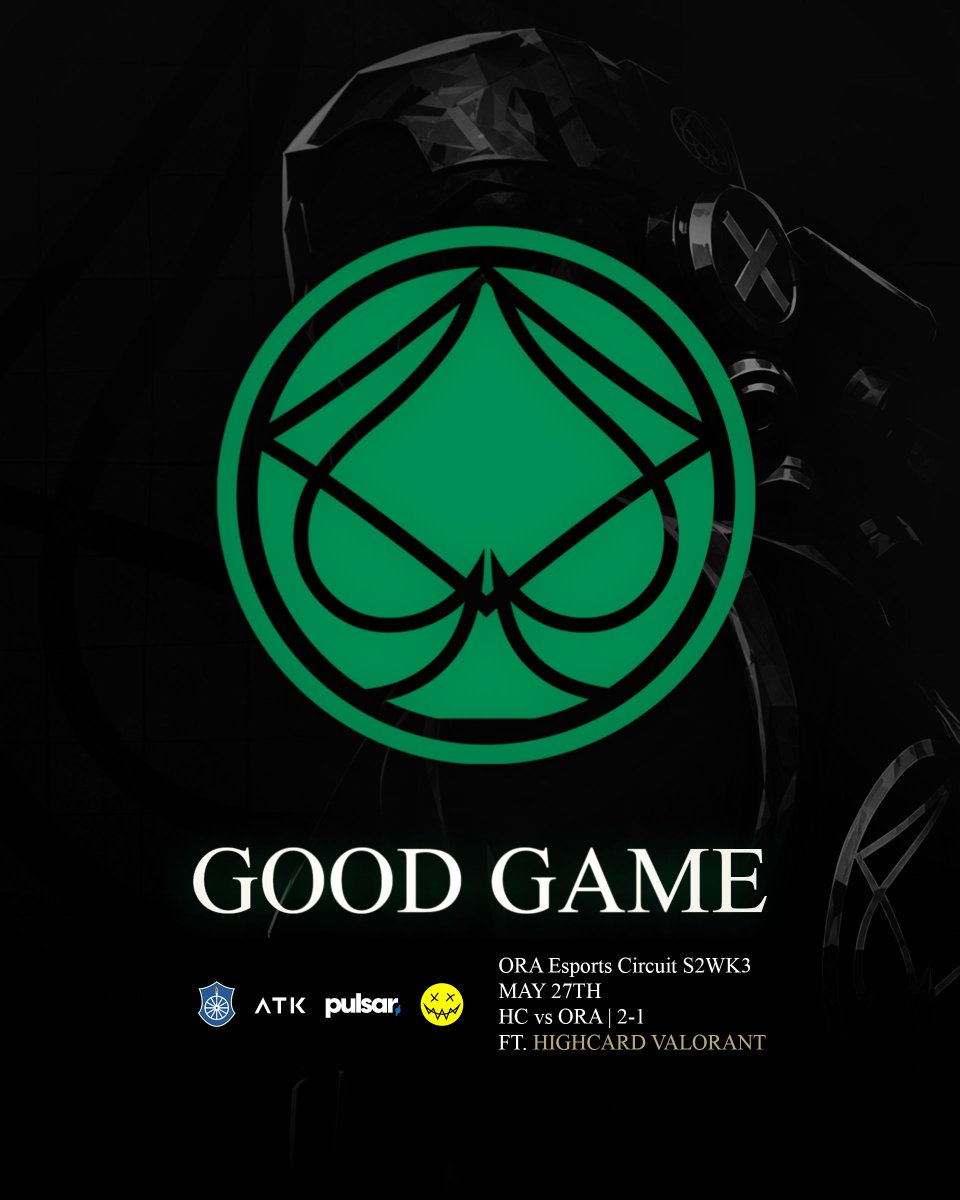 HighcardGG's tweet photo. Another hand played right. WHAT A MATCH!♠️
2-1 🏆GGs @oraesportsgg 🤍

#ORAESPORTSCIRCUIT #S2WK3 https://t.co/bqytM3qIZc