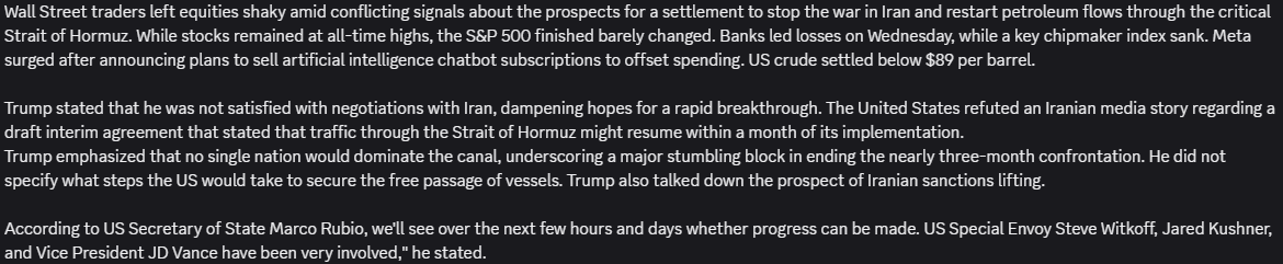 stroodsss's tweet photo. #markets may 27

Stocks lose momentum as mixed US-Iran signals cloud outlook. https://t.co/1ml2m4BVZI