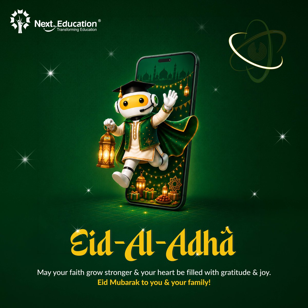 NextEducationIn's tweet photo. May the spirit of Eid al-Adha bring kindness, compassion, and harmony into your life. May you and your loved ones be blessed with good health and endless joy.
 Wishing you a beautiful and peaceful Eid!
.
.
#EidAlAdha #KindnessAndPeace #EidVibes #FestiveSpirit #NextEducation https://t.co/2g0QlfHD7P