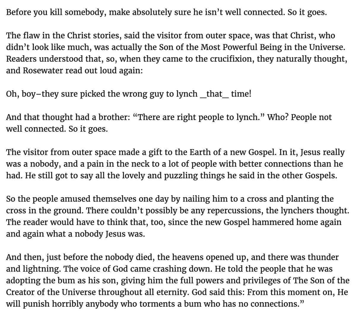 herbieblunt's tweet photo. reminded (as i often am) of this bit from slaughterhouse five https://t.co/jBsRDR1WOo