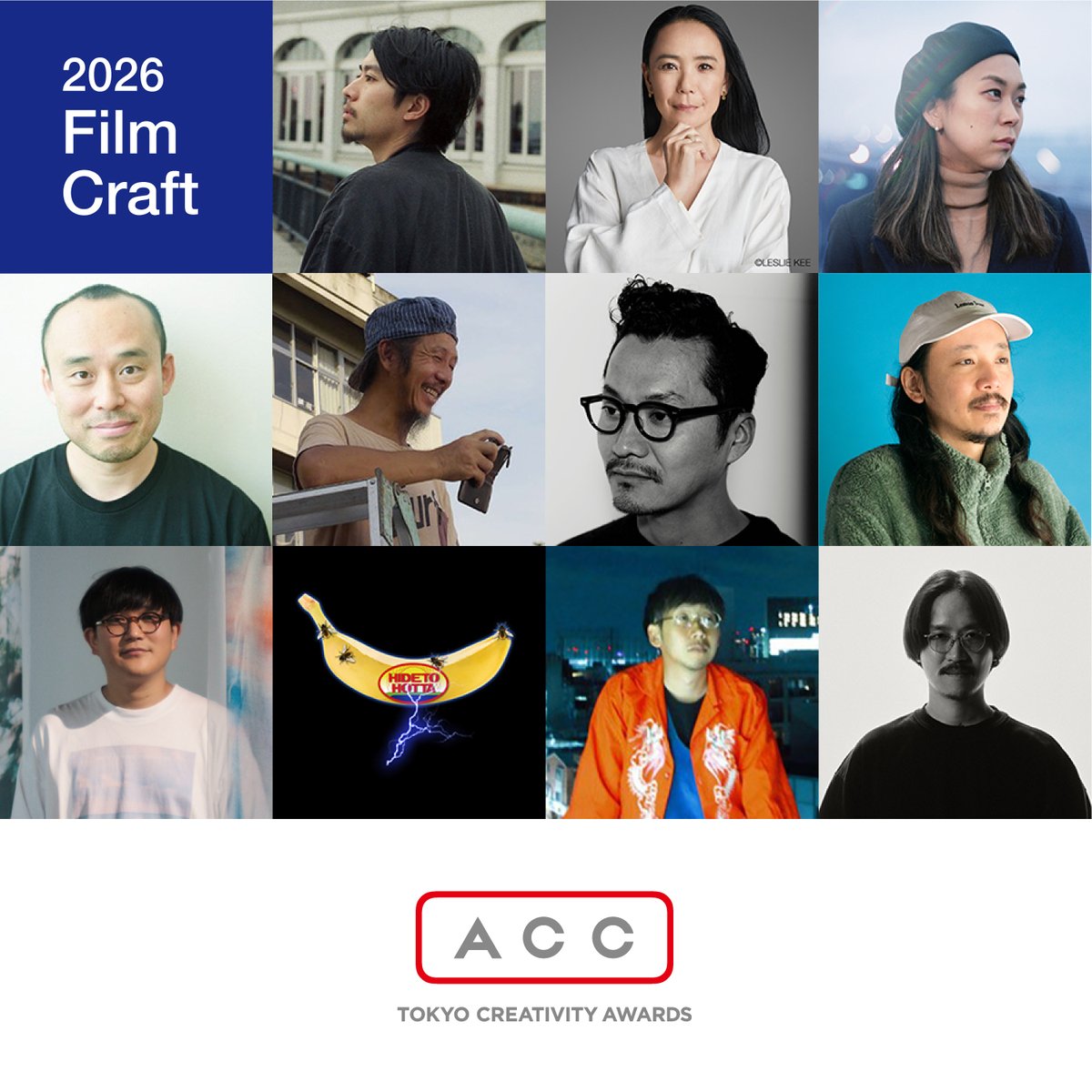 ACC_PR's tweet photo. ／
6月1日(月)エントリー受付開始📢
2026 66th ACC TOKYO CREATIVITY AWARDS
フィルムクラフト部門紹介🎬✨
＼

#ACC賞 フィルムクラフト部門では、
【2025年7月1日～2026年6月30日までの間に初公開された動画】を募集します。
※映像のジャンルは不問です。

＜2026年度 フィルムクラフト部門の審査基準＞
📌純粋な映像美や制作技法を評価。
📌創造的で革新的なアイディア、芸術性、才能、技術、熱量を称える。
📌作り手の各セクションにおける優れた個人を称える。

🟦フィルムクラフト部門 審査委員紹介
＜審査委員長＞
山田 智和（Caviar
　　　　　 Tokyo Film／映像作家・映画監督・写真家）

＜審査委員＞
・河瀨直美（映画作家）
・佐渡恵理（映像作家）
・関和亮　（koe／Director、Art Director、Photographer）
・竹内スグル（GLASSLOFT／映像監督、DOP、写真家）
・田中裕介（Caviar／映像ディレクター）
・長久允　（電通／映画監督、脚本家）
・林響太朗（DRAWING AND MANUAL／取締役、ディレクター）
・堀田英仁（映像監督）
・柳沢翔  （伊達事務所／ディレクター）
・YUANN   （GENZON、kidzfrmnowhere／Director、Photographer）

👥審査委員詳細
🔗https://t.co/i4CR9N3uSW

📝応募要項
🔗https://t.co/1bR3CNVjoe

皆さまからのご応募をお待ちしております！

#ACCTOKYOCREATIVITYAWARDS #ACC審査委員紹介2026 #フィルムクラフト部門
#filmcraft #film