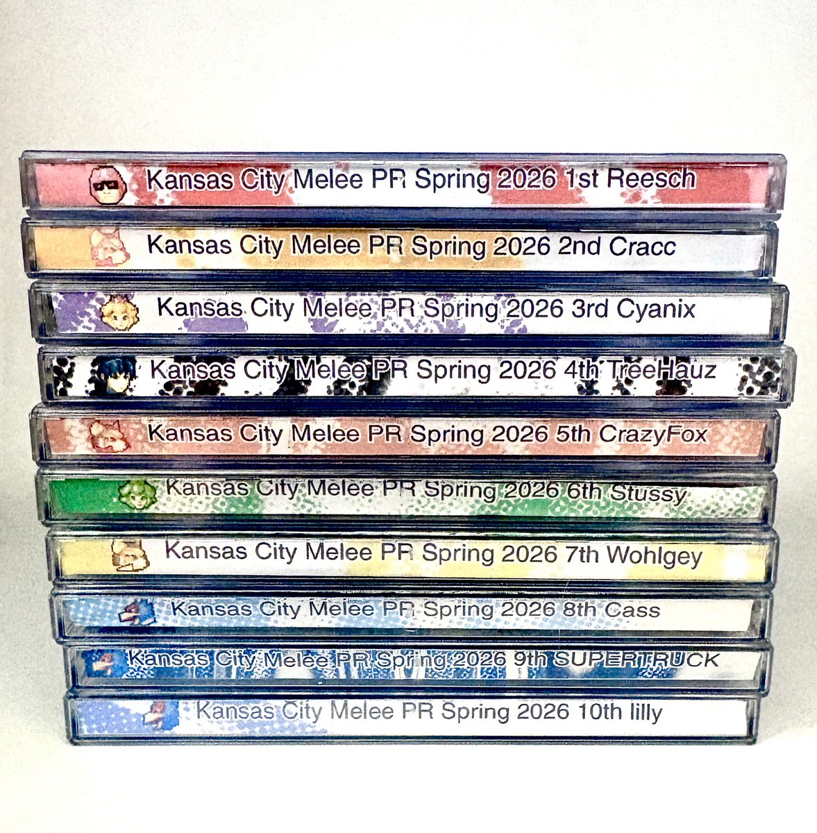 KC_Melee's tweet photo. Kansas City Melee's Spring 2026 Power Rankings are here!

Featuring physical CDs to be given out to all ranked players!

Created by @DreamLandN64

Individual blurbs below 👇 https://t.co/6756pITQ2W
