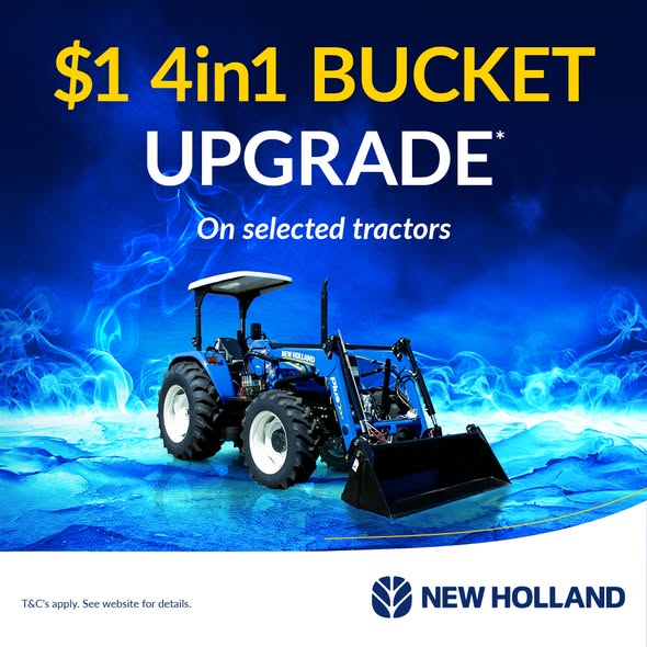 VaterMachinery's tweet photo. EOFY DEALS 💙 Upgrade from a standard loader to a 4in1 bucket for just $1! Plus, secure 1.99% P.A* finance over 36 months across our compact, low &amp; mid-HP range. 🚜

https://t.co/pbyOhtITWS

🔵 #VaterMachinery
Follow us here: https://t.co/E9sbt4aTTN https://t.co/rxLGvQnR1t