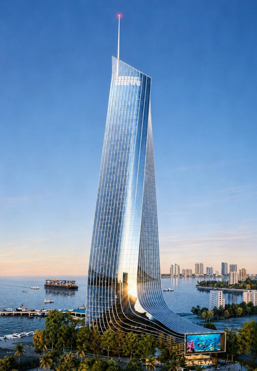 haldilal's tweet photo. India's Tallest Commercial Building,

JNPA Shiv Durg, 300 Meter+, 4B+G+47 Floor, 9 lakh Sq. Ft. GLA IGBC Certified, Indias Largest Port Headquarters + other tenants, 1.2k pax auditorium, observatory, Park/plaza development on 3.16 acres land parcel at Eastern Water Front, Mumbai. https://t.co/9SkzpST5JG