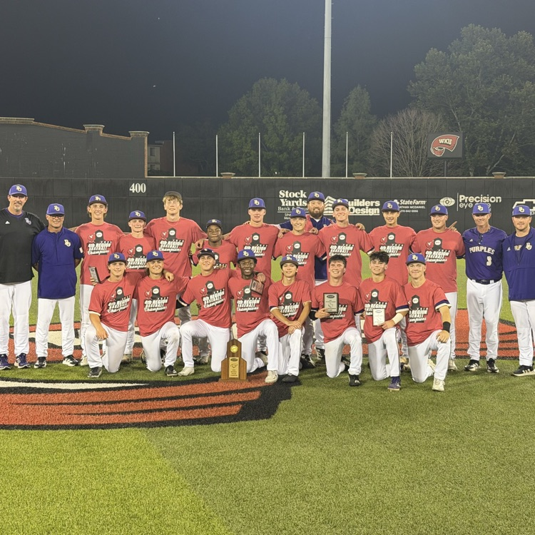 BgPurplesAth's tweet photo. Congratulations to BGHS Baseball who won the 4th Region Championship tonight vs Greenwood 7-5! Go Purples! https://t.co/3nGjpXpLqE