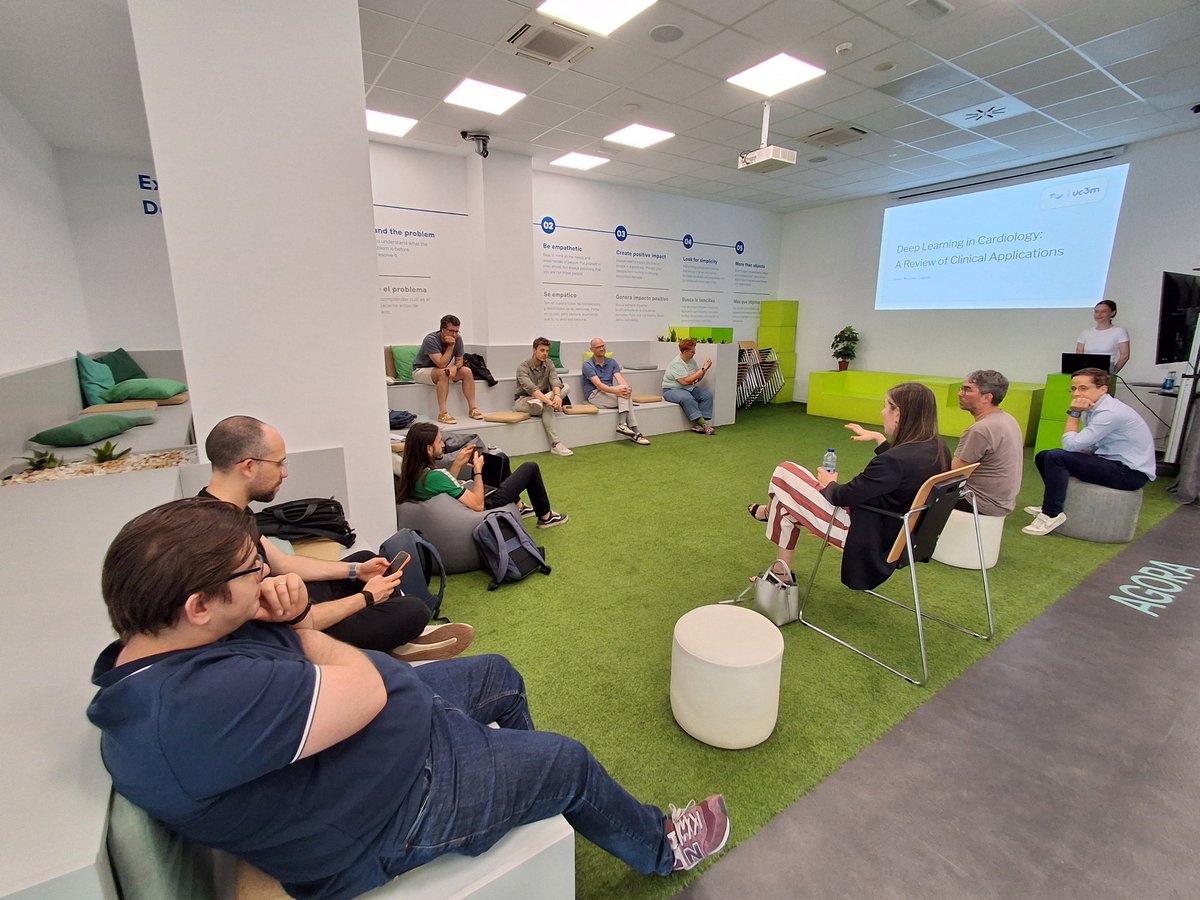 joobid's tweet photo. Another AI Socratic session done in Madrid! A full room, two hours of debate that left more questions open than it answered. Which is exactly as it should be.

Six main areas touched today:
- Model Releases: DeepSeek V4 vs GPT 5.5, how big these models actually are, whether what we're seeing is real acceleration or just revenue acceleration. The question nobody could fully agree on: are public benchmarks still useful, or is contamination winning?
- Local AI: DS4 by Antirez and the hardware-software convergence it represents. The end game for local inference: will it replace cloud, complement it, or split the market by use case?
- Gossip & Startups: Andrej Karpathy joins Anthropic. Direction signal or IPO PR? Plus the YC Request for Startups list as a lens for where the real opportunities sit right now.
- AI Geopolitics: Trump meets Xi, what can we expect?. 

Special thanks to Irene Mancebo Laguna, who told us about her fascinating work on how deep learning applied to 3D meshes can help us understand complex structures like the heart, connecting artificial intelligence with real-world applications in the health field. Simply AMAZING!

And also to @eyeveebee for visiting us. She is the co-organizer, along with Cristina Fernandez Bornay, of the Barcelona chapter, which launches next month.

Thank you to everyone who came, and to the AI Socratic community for keeping the bar high!

See you in June, follow #AIMadrid calendar to receive notifications once it is open for registrations 👉 https://t.co/ISIs3nFwza