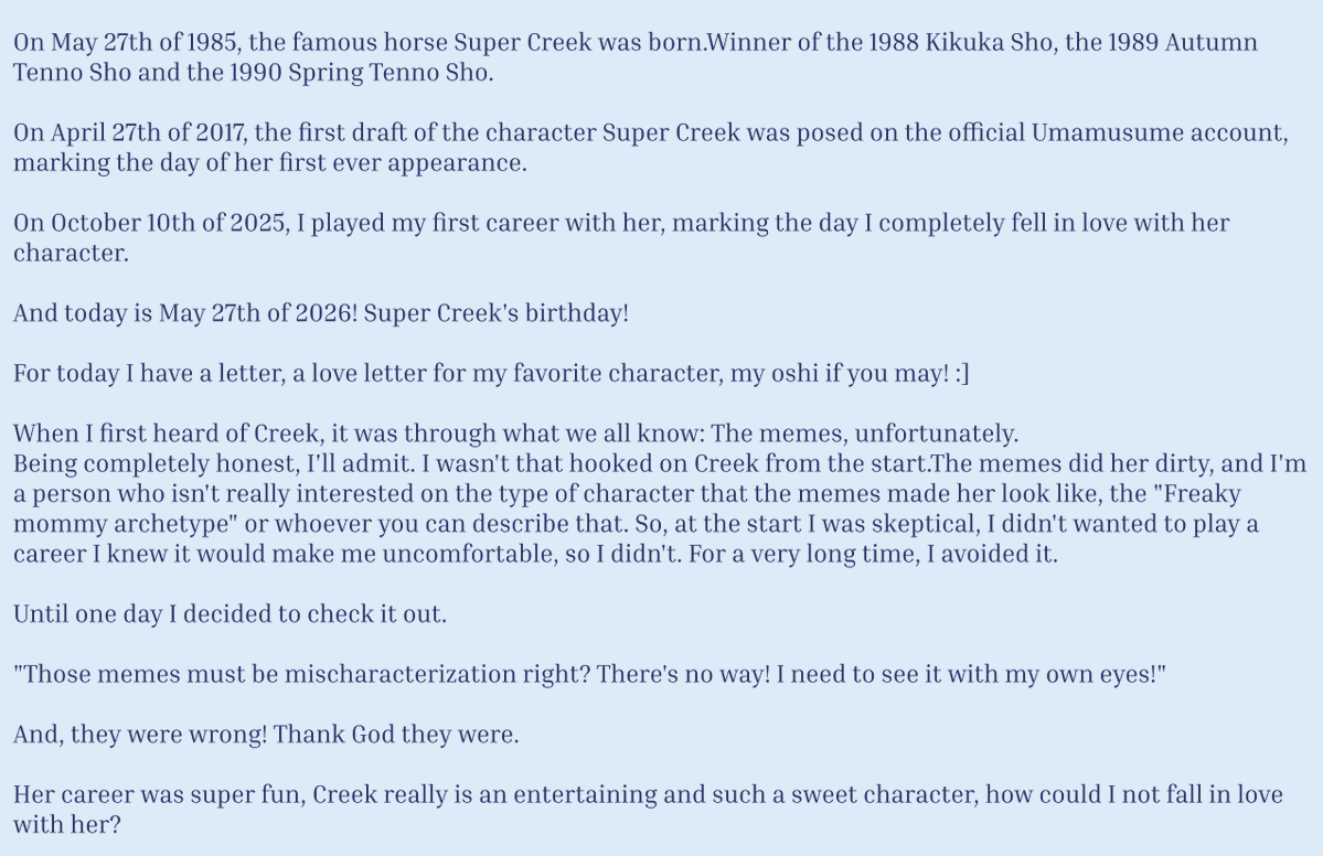 Murmurin_Stream's tweet photo. //A letter for my muse.
Happy Birthday, Super Creek. 🩵 https://t.co/xQkB4z1BV6