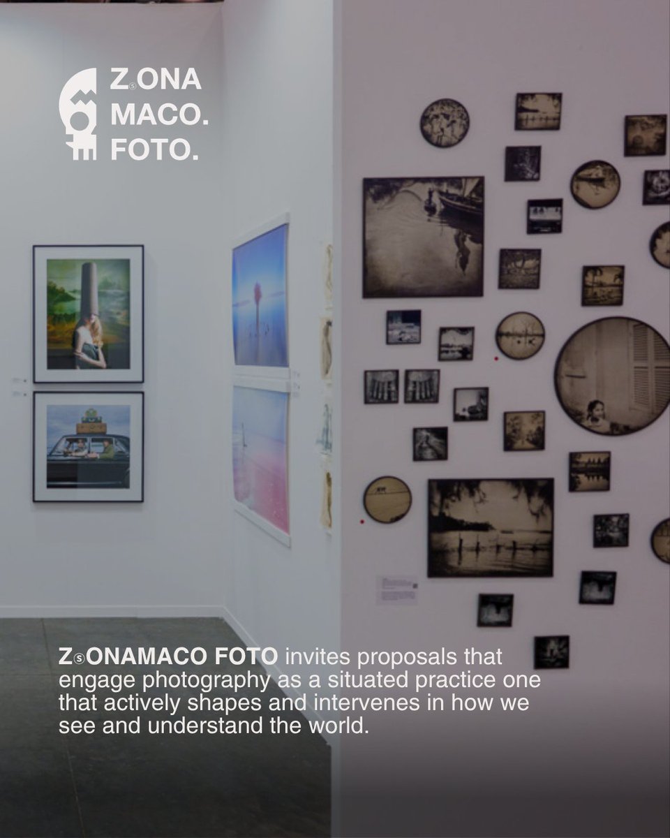 ZonaMaco's tweet photo. ZⓈONAMACO FOTO reúne propuestas que conciben la fotografía como una práctica situada, capaz de intervenir en los regímenes de visibilidad que organizan la experiencia.

Curador:
Luis Graham Castillo (República Dominicana)

🎟️ Las aplicaciones para galerías ya están abiertas.
📩 Solicita más información escribiendo a info@zonamaco.com 

Save the date:
3–7 febrero 2027
Ciudad de México 🇲🇽

#ZSONAMACO2027 #ZSONAMACOFOTO #ZSONAMACO #SEMANADELARTEZSONAMACO