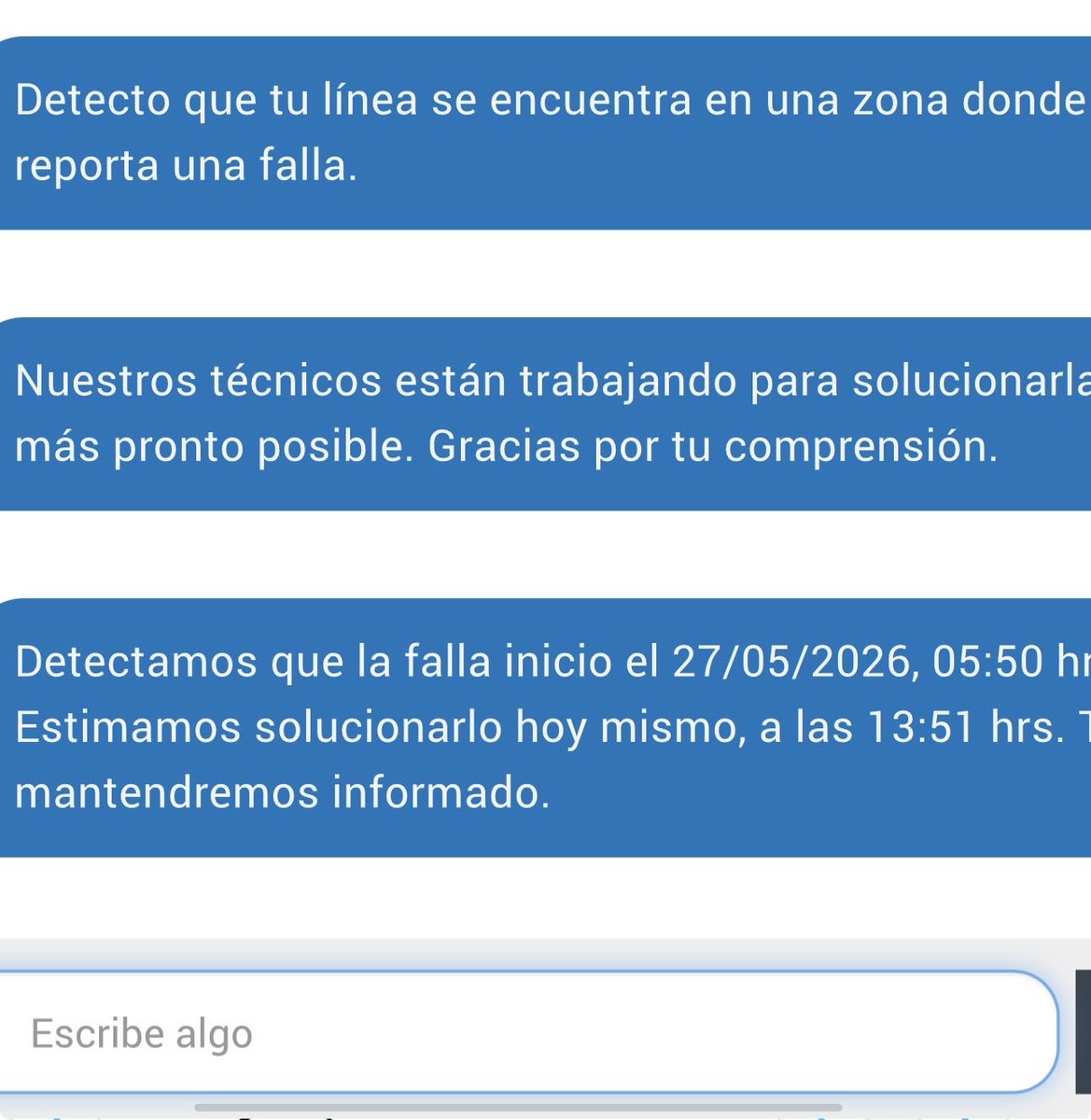 NydiaSibia's tweet photo. @Telmex @TELMEXSoIucionv  se suponía que a las 13:51 se iba a restablecer. Ya son 16:29 y nada. https://t.co/8OvcM9GlYm