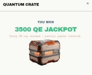 0jWeb3's tweet photo. I just won 3500 QE JACKPOT from a Quantum Crate on DAC Network! 🎉 https://t.co/g4G39pHbZA https://t.co/waTyq2XZ2c