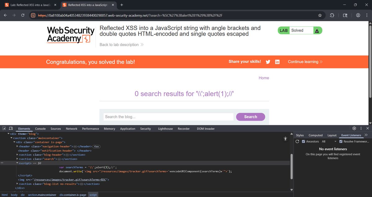 dvniel_exe's tweet photo. Day 27 ⚜️
i'll probably be focusing on web vulnerabilities for a while.

More Xss
- Today i learned how to apply payloads in different contexts and scenarios
- Continued my study on materials too 

#cybersecurity #websec #xss https://t.co/sdwmMrNgiU