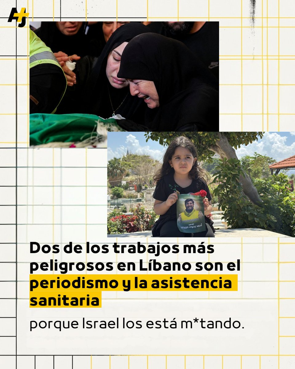 ajplusespanol's tweet photo. Israel ha matado al menos a 123 trabajadores sanitarios libaneses desde que iniciara su última guerra contra Líbano en marzo.⁣ https://t.co/4JpsK971Vr