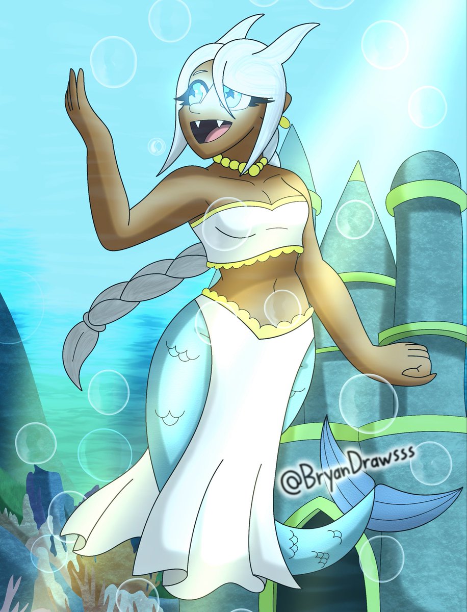BryanDrawsss's tweet photo. Something last minute for #Mermay ! 

🐟 My OC Nora as a mermaid! 🐟 https://t.co/yzM31fw5o9