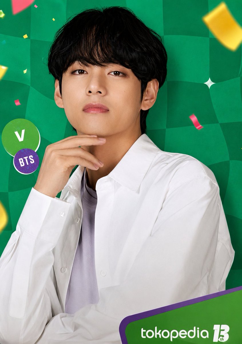 SCAN] BTS × TOKOPEDIA 13TH HOLOGRAM POSTCARDS (J-HOPE & V)