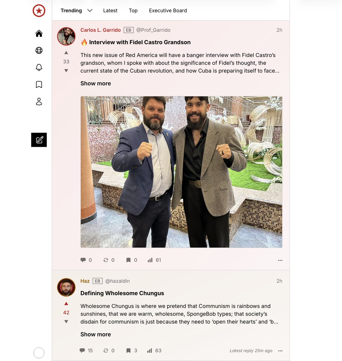 darg_2036's tweet photo. After just a week, ACP members posted over 360 threads and 2000 replies discussing theoretical questions, practical work, party culture, memes, and more on the party's new internal forum, Red Star.

Every other party is falling behind as ACP advances. https://t.co/TRRYMP9G0C