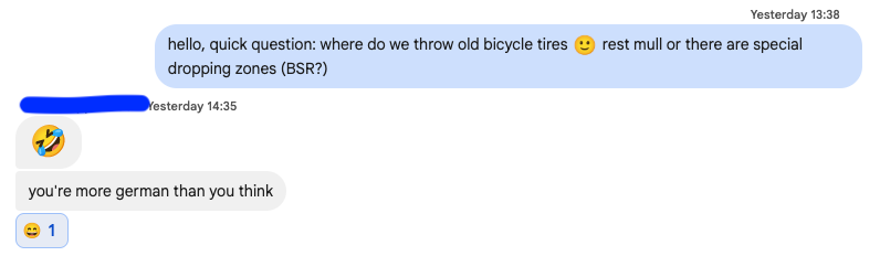 sameer_bhatt's tweet photo. Discussion about waste segregation with a German colleague :) https://t.co/5TXuVcq8VO