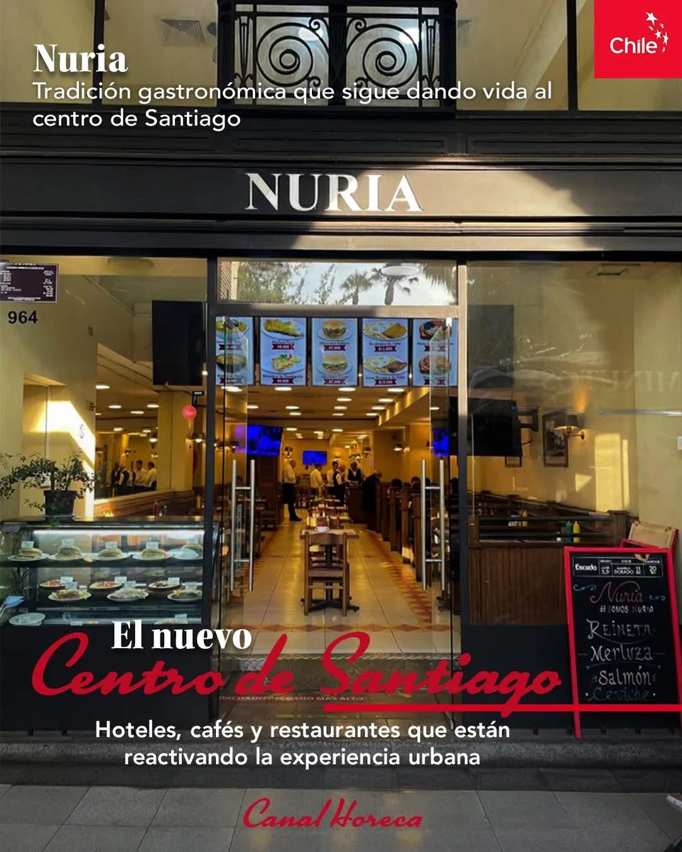 RHoreca's tweet photo. 🏙️☕Hoteles, cafeterías y restaurantes están liderando una nueva etapa de reactivación urbana en el centro de Santiago, apostando por experiencias que conectan patrimonio, gastronomía y vida de barrio 🍽️✨.

https://t.co/0BnwgG6FMW https://t.co/F1VGyUR8Kn
