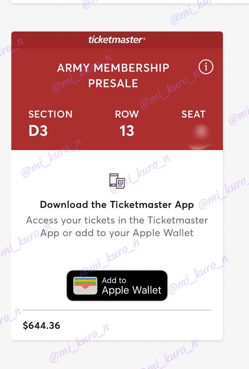 mi_kuro_n's tweet photo. WTS  BTS WORLD TOUR ‘ARIRANG’ 
ラスベガスD4  5/28  のチケット1枚
お譲り先探しています

📍ラスベガスD4  5/28  ALLEGIANT STADIUM
🎫 Section D3  Row13(Not  VIP)
💴 チケマス定価($644.36)

ラスベガス追加公演のFC先行チケッティングで購入しました(ARMY MEMBERSHIP PRESALE)

現地(ラスベガス)でお会いできる方
お支払い方法等、詳細なお取引き方法はDMにてご相談させて下さい

ご検討よろしくお願いします