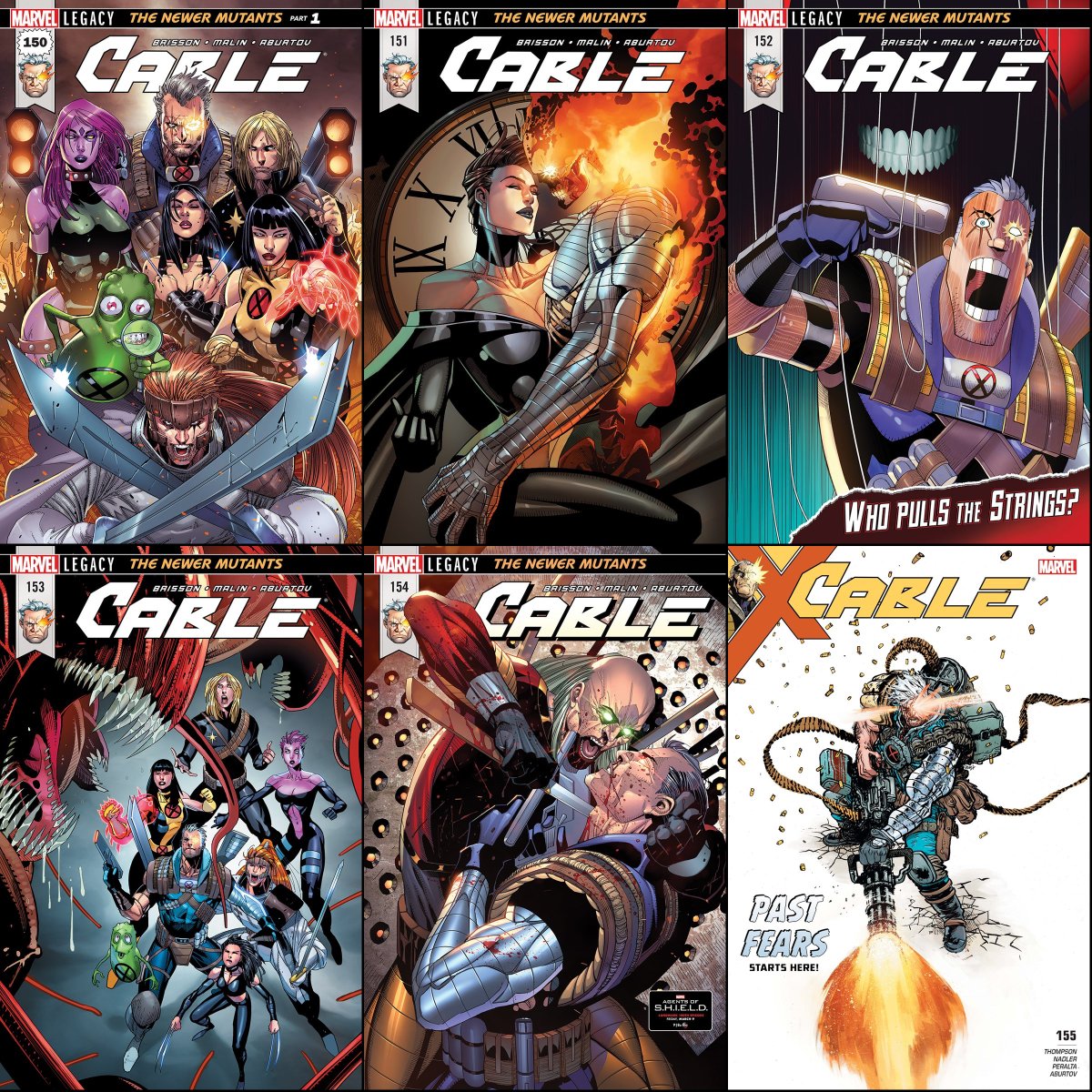 ClassicXMen's tweet photo. Cable #150-155 from October 2017-March 2018. https://t.co/HjEu1hj94B