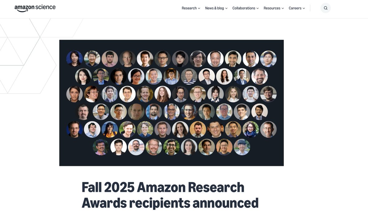 FanglinGroup's tweet photo. Excited to receive @amazon  Research Award to advance our work on physics-integrated agentic AI for autonomous materials and catalyst discovery. Looking forward to pushing scientific AI and cloud-scale discovery workflows forward! #AgenticAI #AWS #ScientificAI #MaterialsDiscovery https://t.co/yXjK5lbcR8