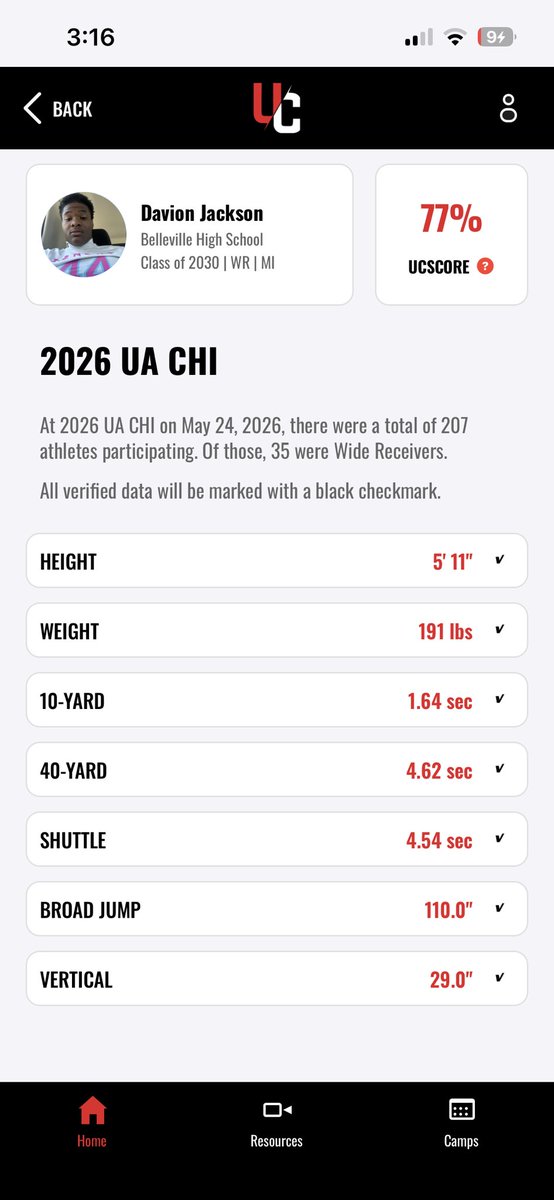 showtimeedj3's tweet photo. HAD A GOOD PERFORMANCE AT THE UA NEXT CAMP IN GOT MY NAME OUT THERE AS A 8TH GRADER BUT ONE THING I DEFINITELY DIDNT DO MY BEST ON MY VERT….. But thanks to https://t.co/9LV4CypWvO