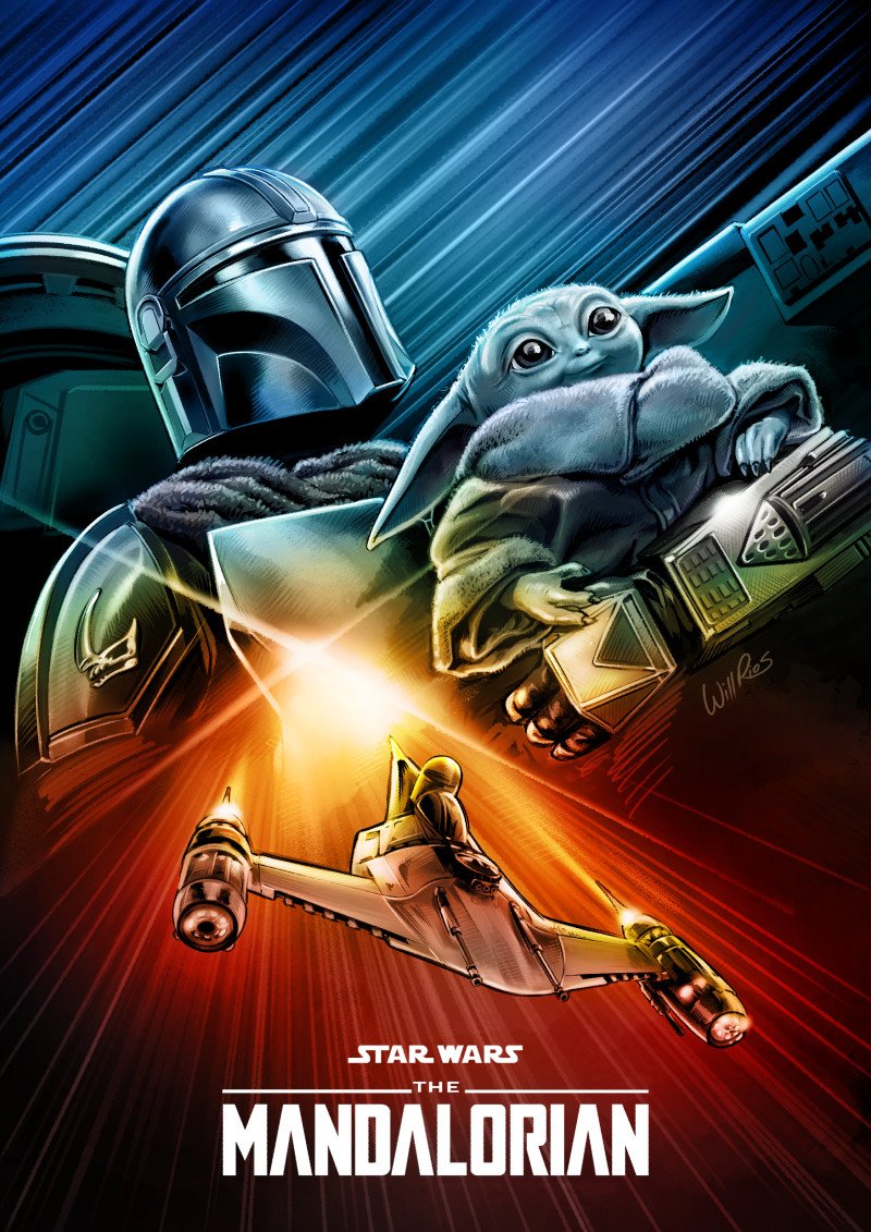 willrios's tweet photo. Star Wars: The Mandalorian and Grogu  #poster #illustration @starwars @themandalorian https://t.co/e9du2IRKPw