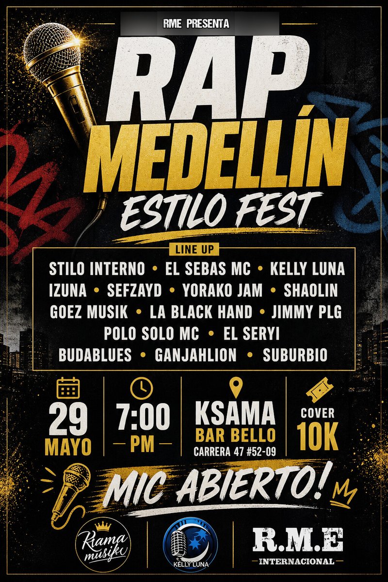 Sefzayd's tweet photo. Faltan solo 3 días!! 🎤🔥🐲
Aún quedan entradas!!
#RAP #HIPHOP #MUSICA #RAPEROS #LIVE #SHOW #EVENTO #ENVIVO #KSAMA https://t.co/4jnaNPBwo0
