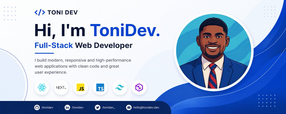 FavourToni's tweet photo. Excited to share my portfolio website with everyone!
https://t.co/xkL38iqtzq

I’m open to collaborations, freelance projects, internships, and remote opportunities.
#WebDeveloper #FullStackDeveloper #ReactJS #NextJS #JavaScript #TypeScript #Portfolio #BuildInPublic #TechTwitter https://t.co/usjoeiTmHs