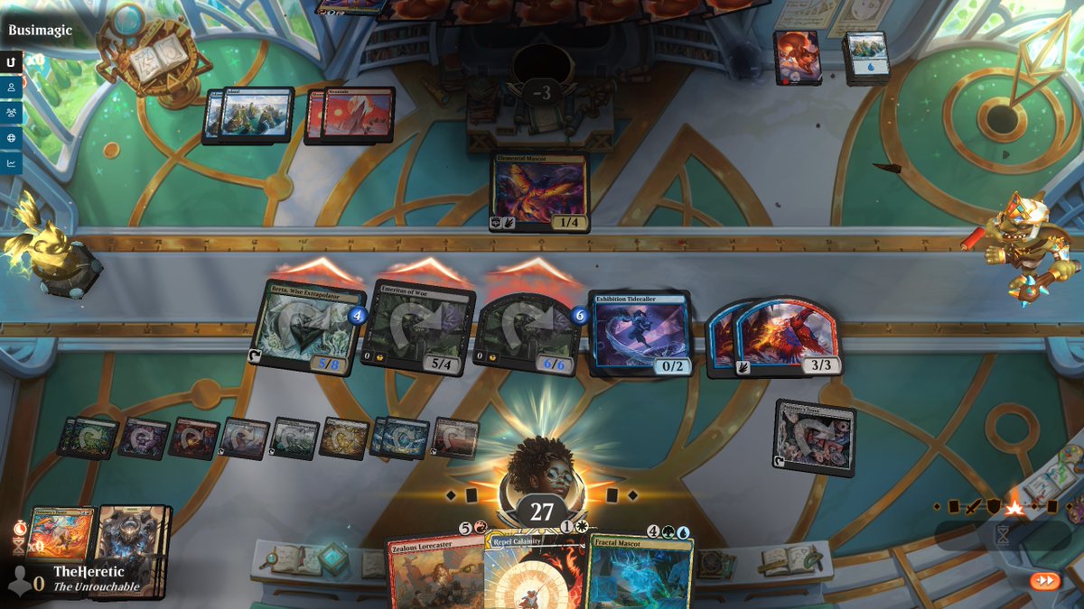 TimMac70's tweet photo. Well, I've never had a deck this cracked in one of these events. Mill the opponent out? Draw your whole deck? Copy all the spells? Infinite loop 6/6 lorecasters? None of the games were close to being close. This is a good one @lsv and @fireshoes https://t.co/I42MBLVXkt