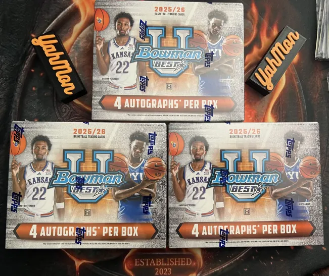 YahMonMLB's tweet photo. 🚨HOT BREAK🚨
🏀PYT#1567- 
3x- 25/26' Bowman U Best Hobby
12 expected autos!
#thehobby @HobbyLimited https://t.co/Un2MIY7jRZ