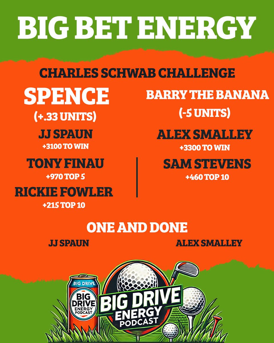 BigDriveEnergy's tweet photo. No Big Drive Energy pod this week- @BigDriveMitch is in Italy 🇮🇹 

But we’ve still got some 🔥 🚮 PGA Tour golf picks for you!! https://t.co/xmgJboqhdX