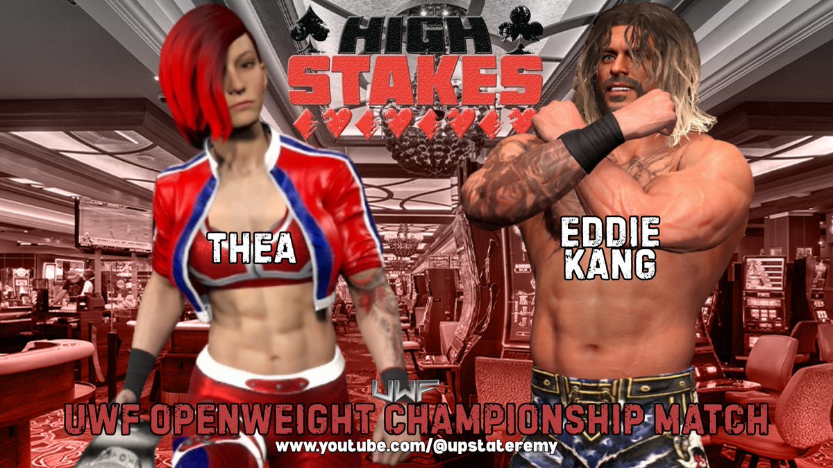 UWF_WWE2k's tweet photo. For the last few weeks, Eddie Kang has been pushing himself to prove his worth to compete for the UWF Openweight Championship. 
The Fiery French Woman, Thea is putting her title up on the line, in Vegas! https://t.co/XJF9PZQ3BF